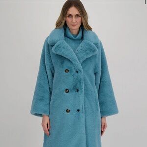 Brand new blue Faux fur coat